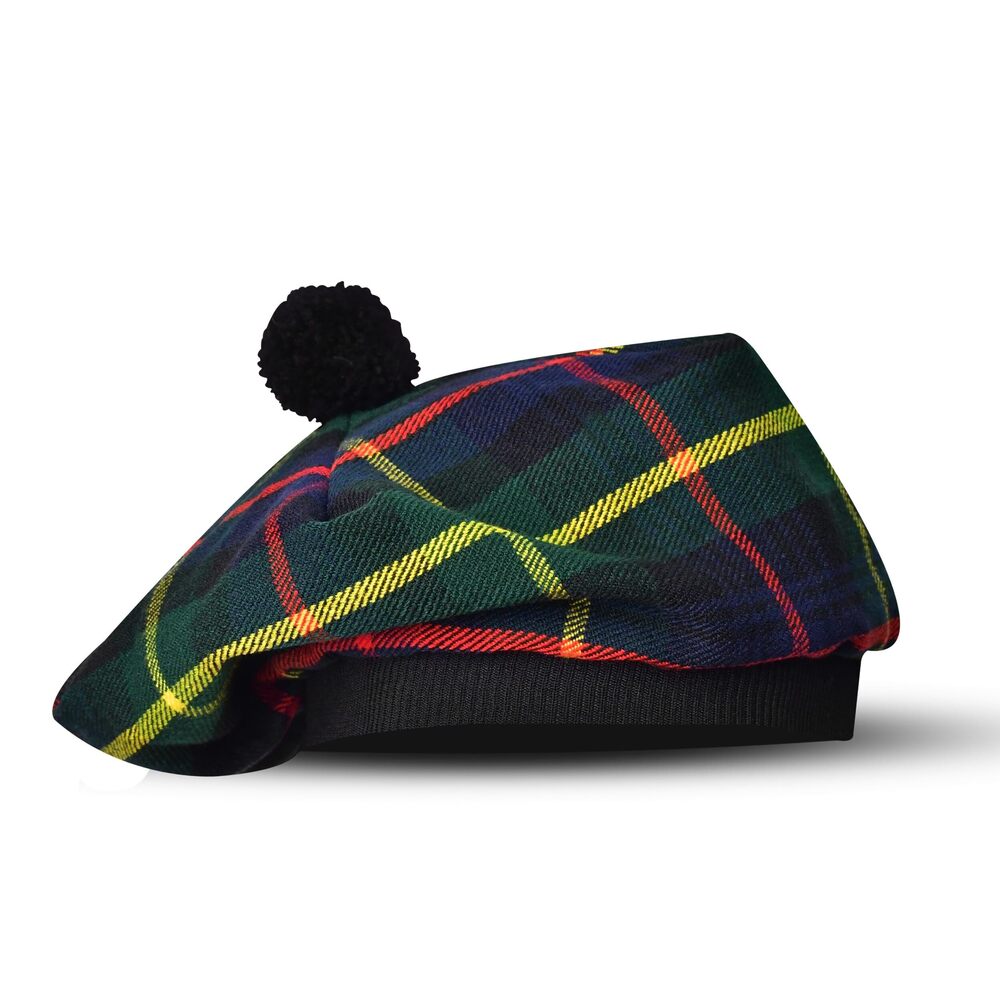 7152 Scottish Hat Tam O Shanter Bonnet Tartan Acrylic Wool